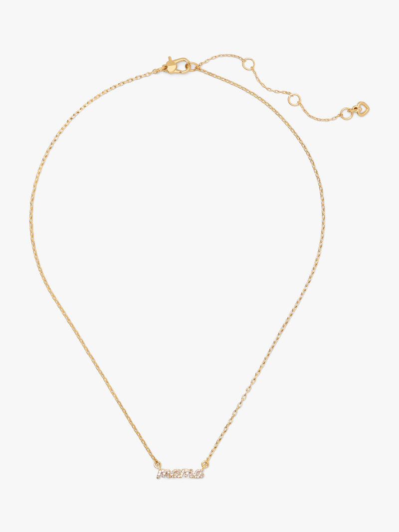 Kate Spade Mama Necklace in gold tone (British brand)