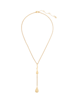 John Lewis kate spade new york Cubic Zirconia Sculptural Drop Necklace, Clear/Gold 46cm- Buy online at McGrocer