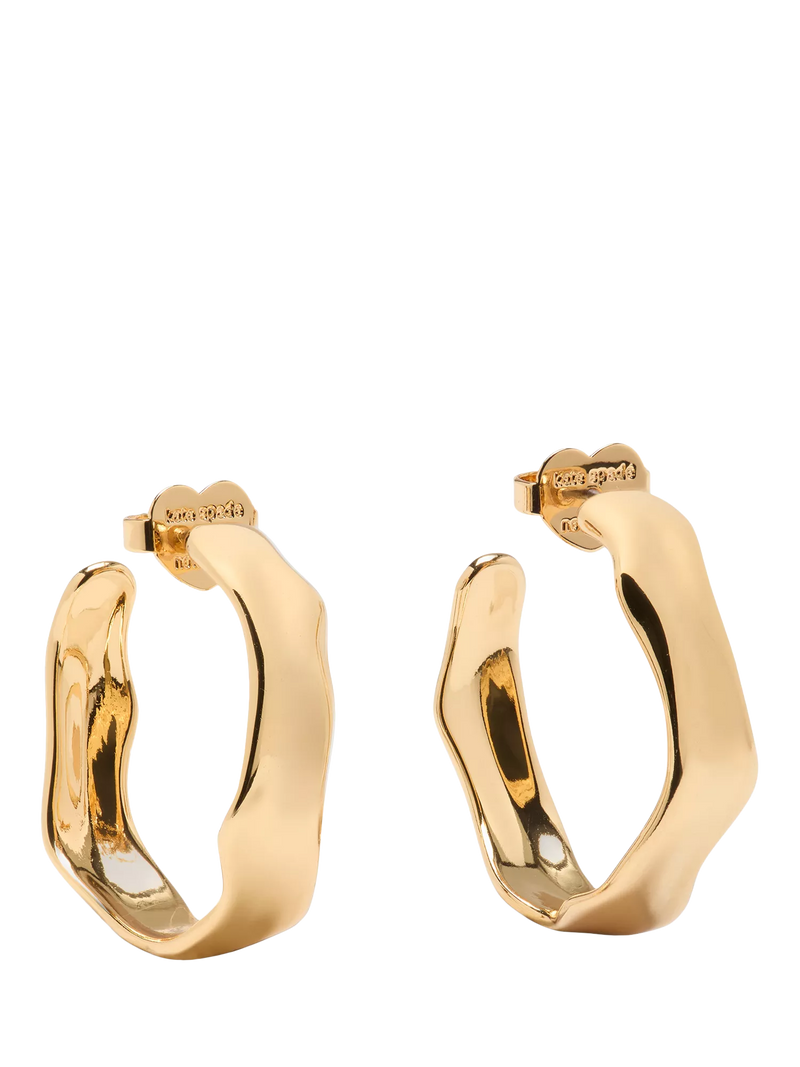 kate spade new york sculptural hoop earrings gold toned, UK version