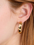 kate spade new york sculptural hoop earrings gold toned, UK version