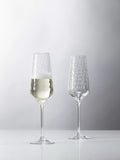 Vera Wang Swirl Crystal champagne flutes 270ml, imported from the UK