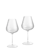 John Lewis Vera Wang Swirl Crystal White Wine Glasses, Set of 2, 440ml- Buy online at McGrocer