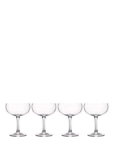 John Lewis Klart Krystall Coupe Cocktail Glass Sett med 4, 280ml- Kjøp online på McGrocer