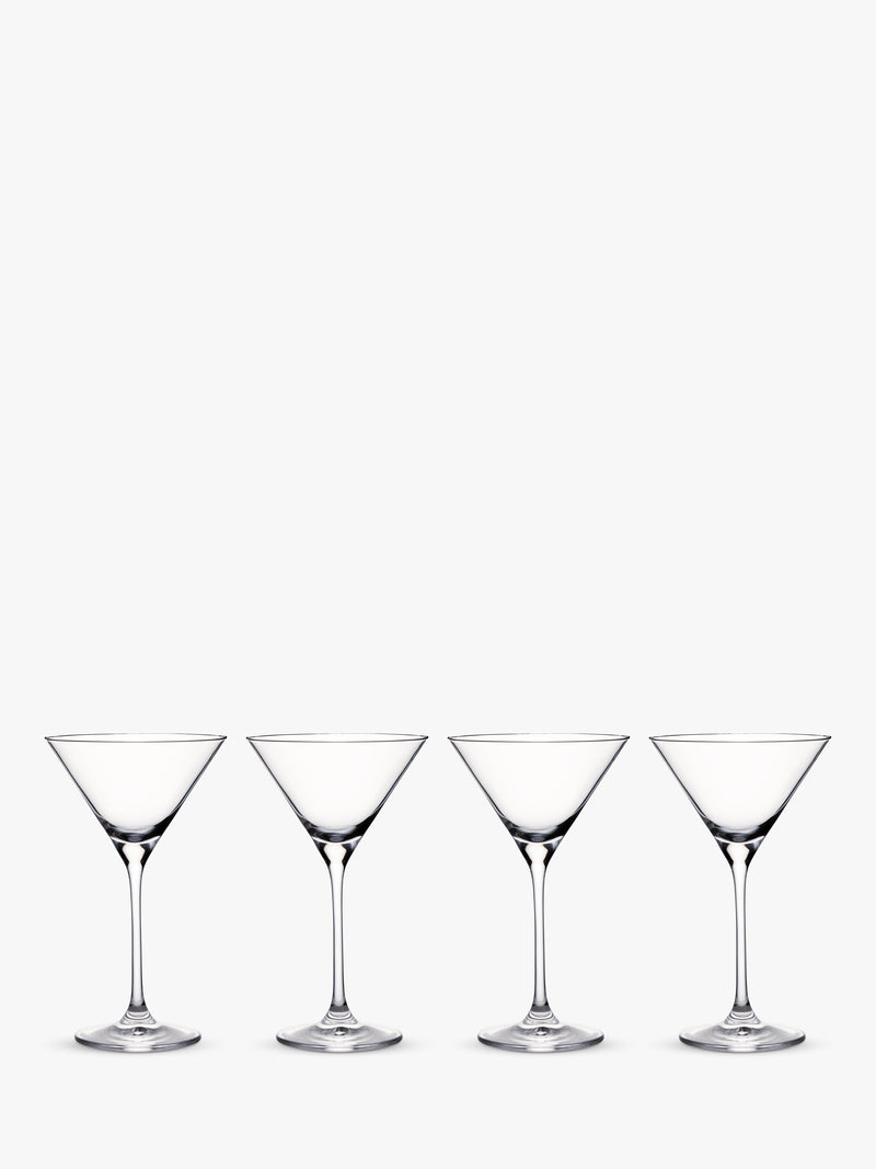 Set of four Waterford crystal martini glasses, 210ml capacity (British brand)