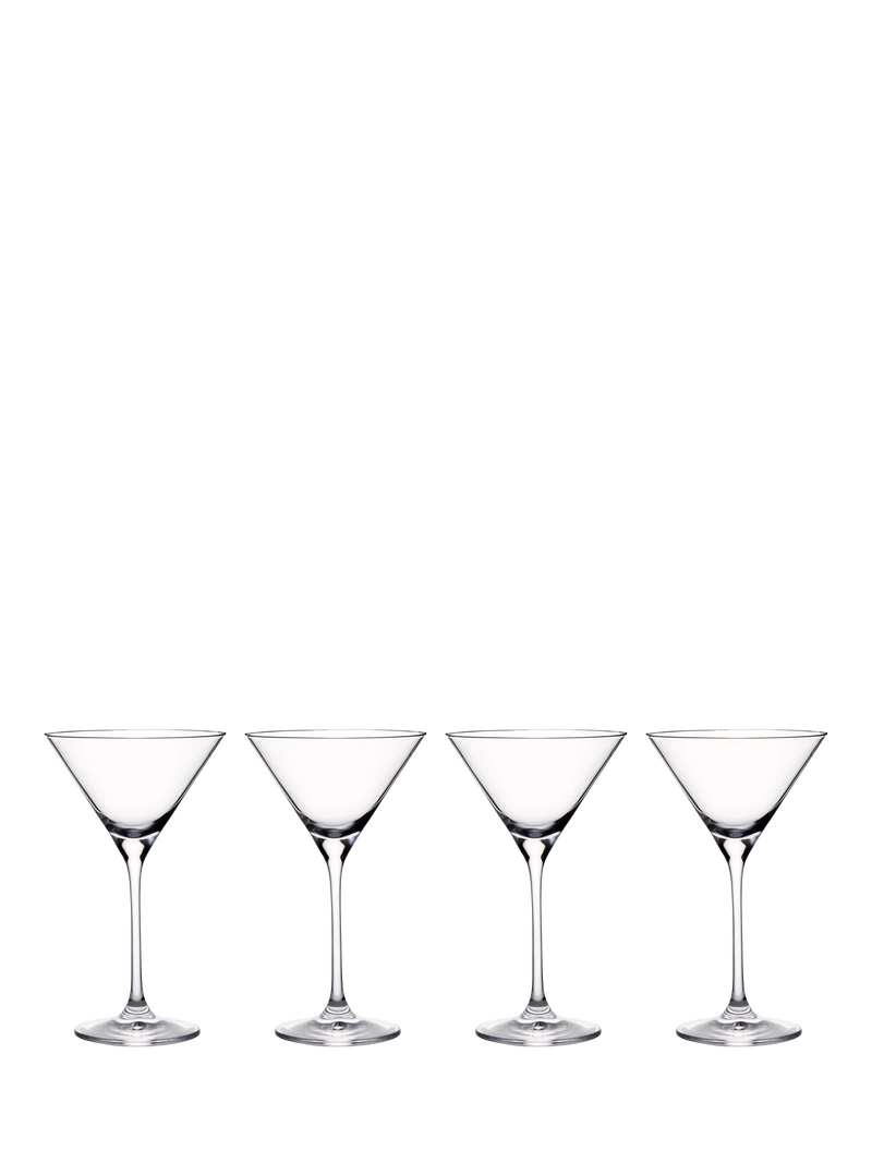 Set of four Waterford crystal martini glasses, 210ml capacity (British brand)