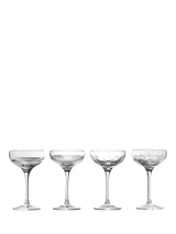 John Lewis Crystal Cut Glass Coupe Cocktail Glass Set of 4, 120ml, Clear- Buy online at McGrocer