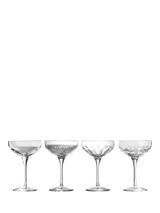 John Lewis Waterford Crystal Mixology Cut Glass Coupe Cocktail Glasses 280ml Set of 4- Buy online at McGrocer