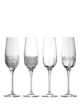 John Lewis Waterford Mixology Cut Glass Champagne Flute, Set of 4, 335ml- Buy online at McGrocer