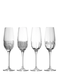 Waterford Mixology cut glass champagne flute set, UK version