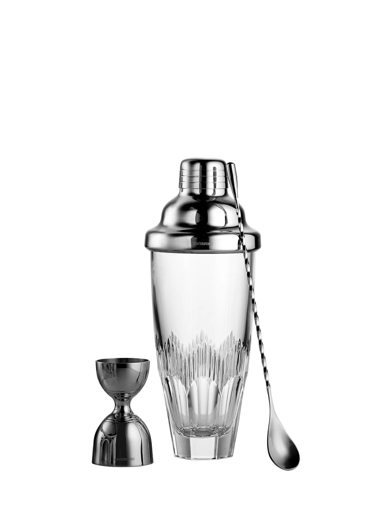 Waterford cut glass cocktail shaker set with accessories, 710ml - British product