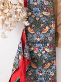 Museums & Galleries organic cotton apron with William Morris Strawberry Thief print (British brand)