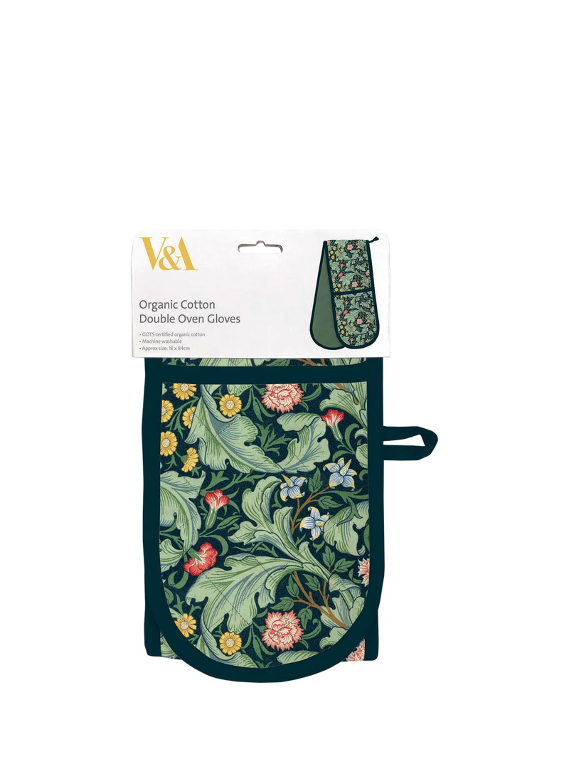 Museums & Galleries William Morris organic cotton double oven gloves (British brand)