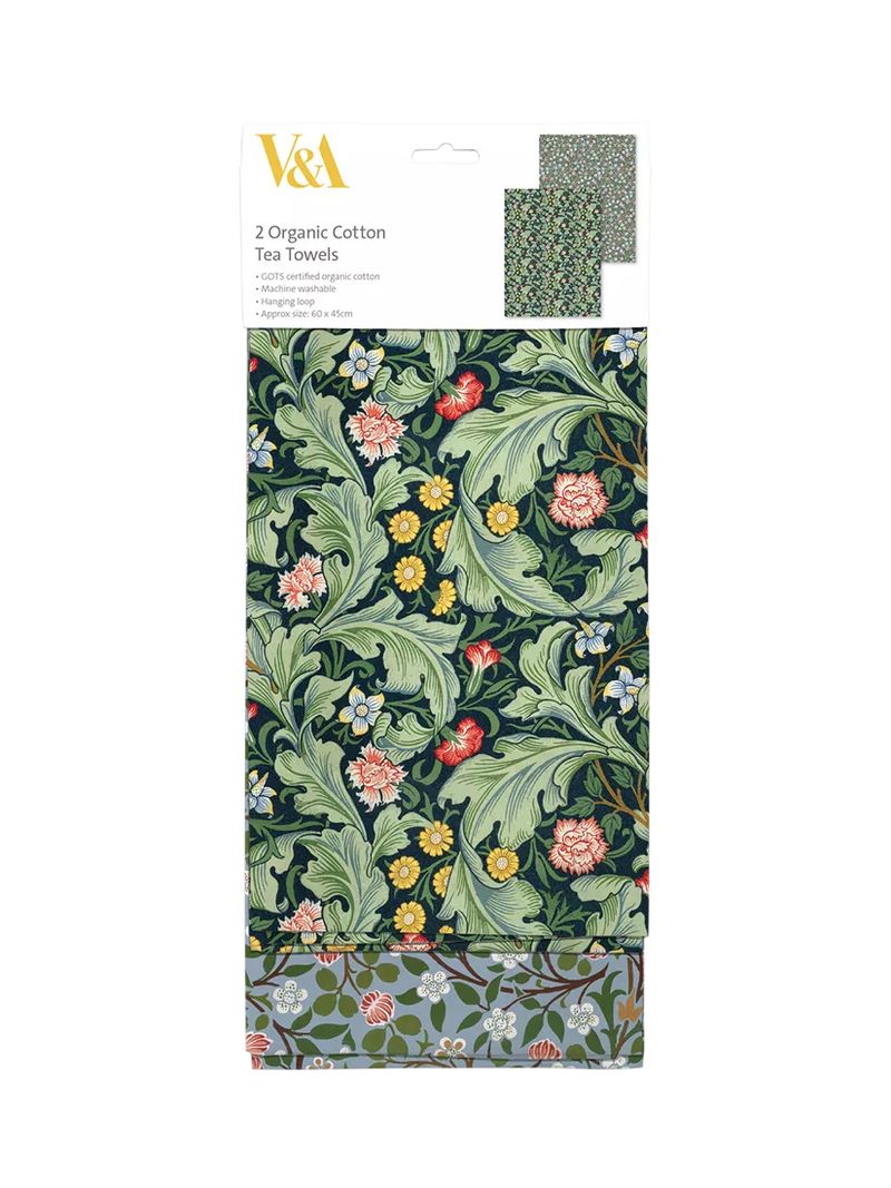 Museums & Galleries tea towel William Morris Leicester Print set of 2 - British product