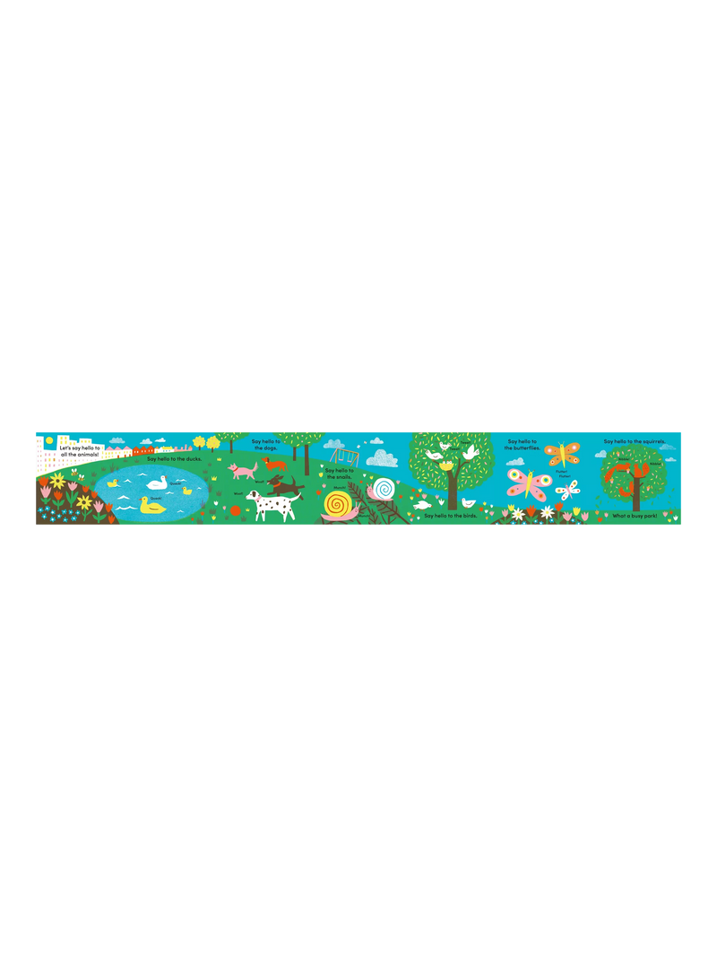 Nosy Crow concertina tummy time baby book with mirror - British product
