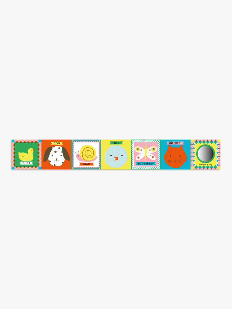 Nosy Crow concertina tummy time baby book with mirror - British product
