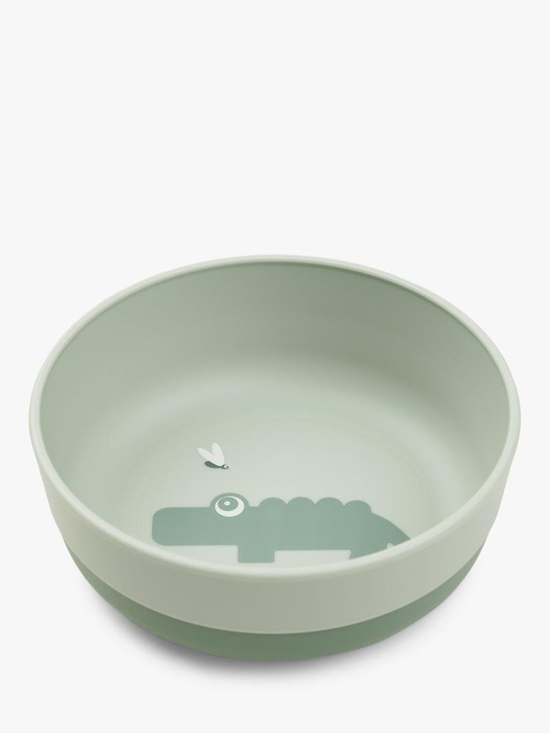 Done by Deer Foodie Croc anti-slip bowl in green - British product