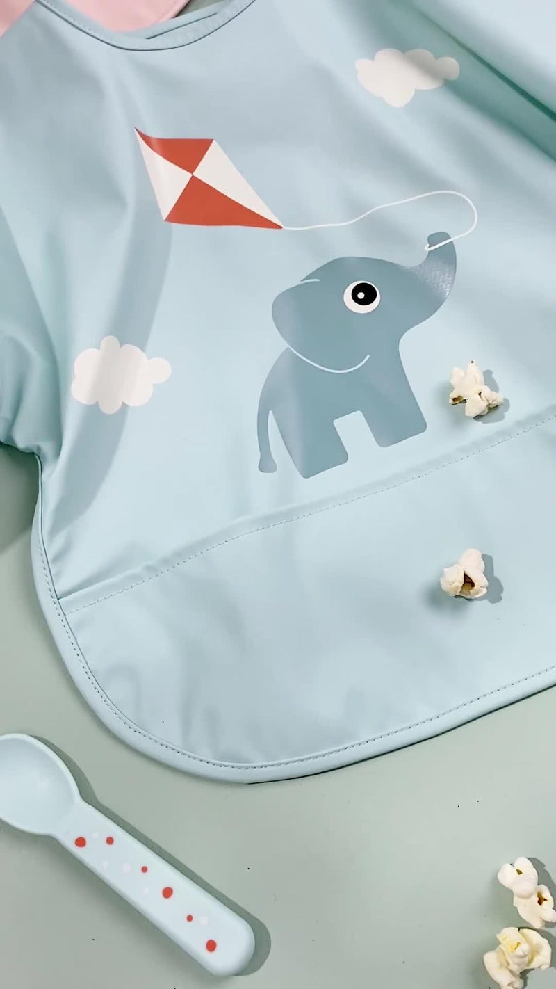 Done by Deer Long Sleeve Pocket Bib Elphee Motif - British product