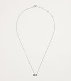 Astrid & Miyu white gold infinite pendant necklace, UK version