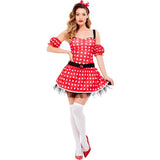 Smiffys Madame Mouse costume with red dress and headband, imported from the UK
