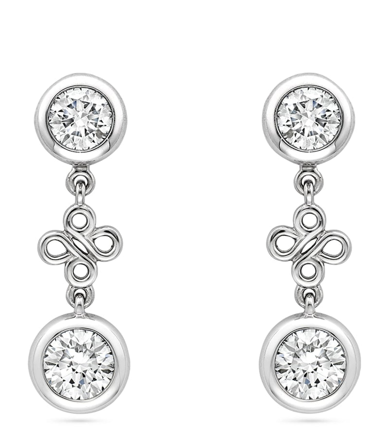Boodles platinum and diamond beach earrings (British brand)