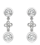 Boodles platinum and diamond beach earrings (British brand)
