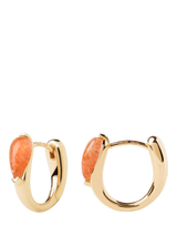John Lewis PDPAOLA 18ct Gold Plated Sunstone Huggie Hoop Earrings- Buy online at McGrocer