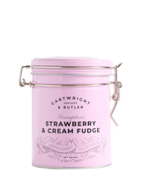 John Lewis Cartwright & Butler Strawberry & Clotted Cream Fudge in Tin, 175g- Buy online at McGrocer