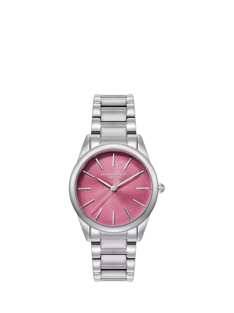 Olivia Burton watch blue crush swirl dial steel bracelet (British brand)
