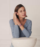 Olivia Burton watch blue crush swirl dial steel bracelet (British brand)