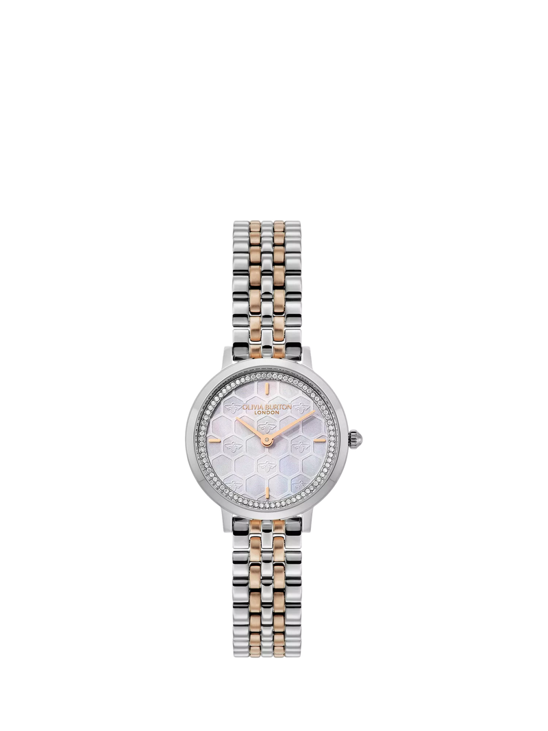 Olivia Burton honeycomb dial bracelet watch 28mm, imported from the UK