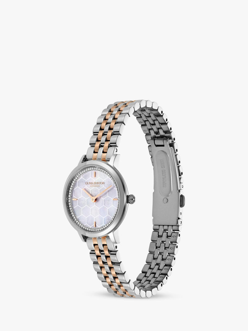 Olivia Burton honeycomb dial bracelet watch 28mm, imported from the UK