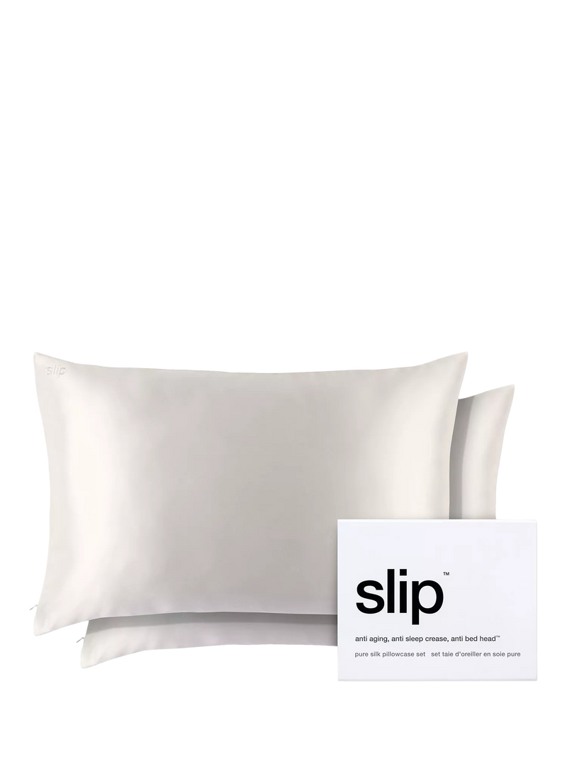Slip pure silk queen pillowcases white (British brand)