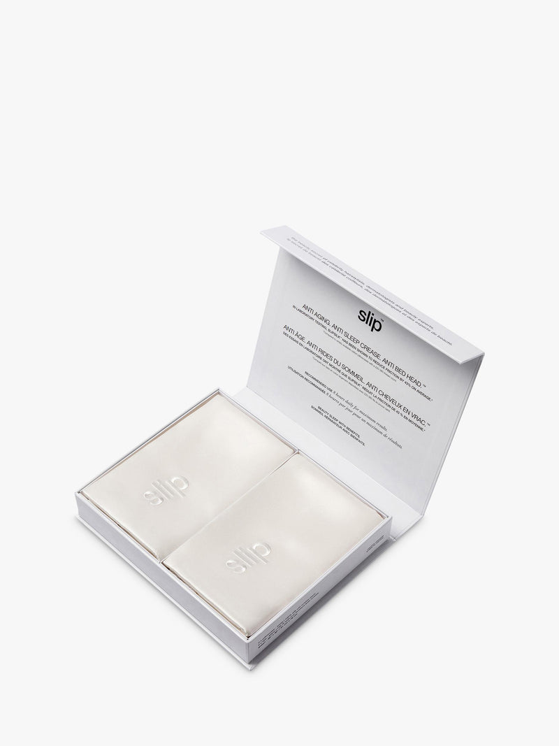 Slip pure silk queen pillowcases white (British brand)