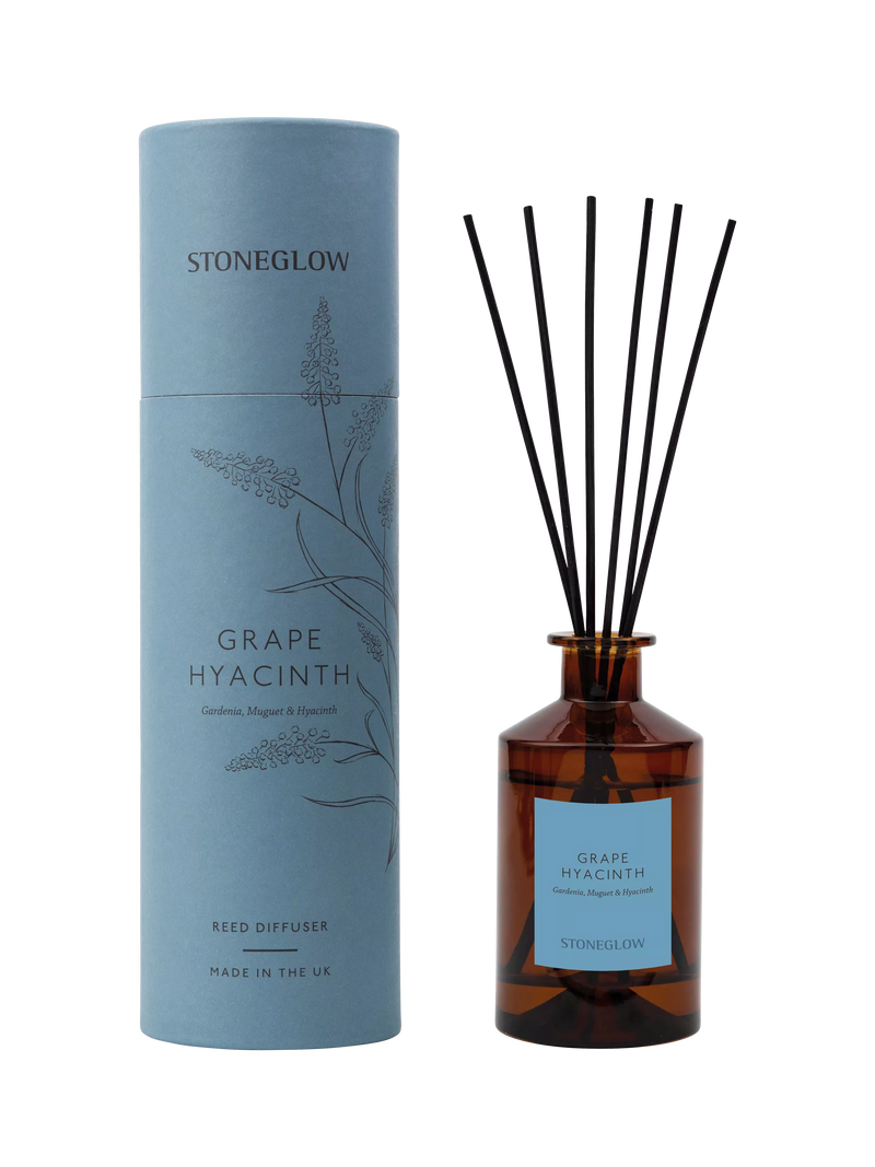 Stoneglow grape hyacinth reed diffuser 160ml, UK version