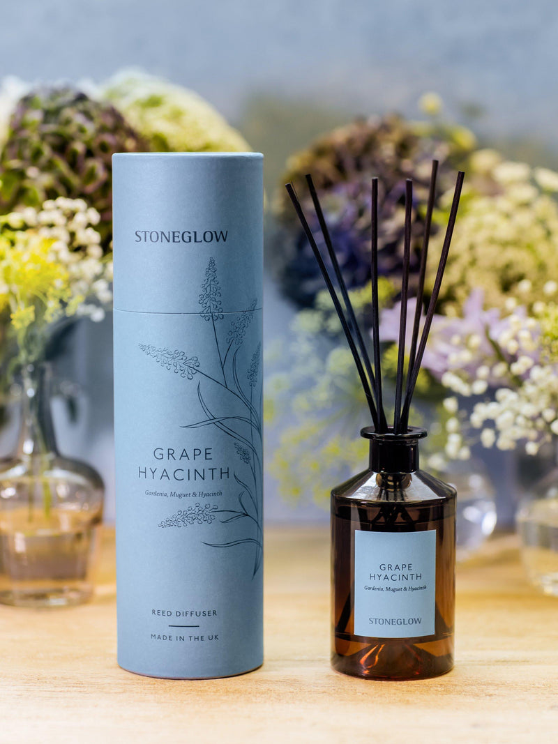 Stoneglow grape hyacinth reed diffuser 160ml, UK version