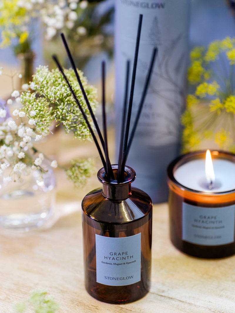 Stoneglow grape hyacinth reed diffuser 160ml, UK version