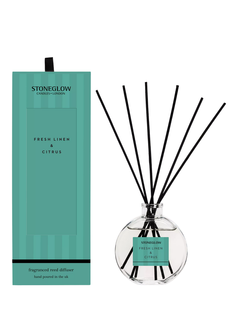 Stoneglow Linen & Citrus reed diffuser 120ml (British brand)