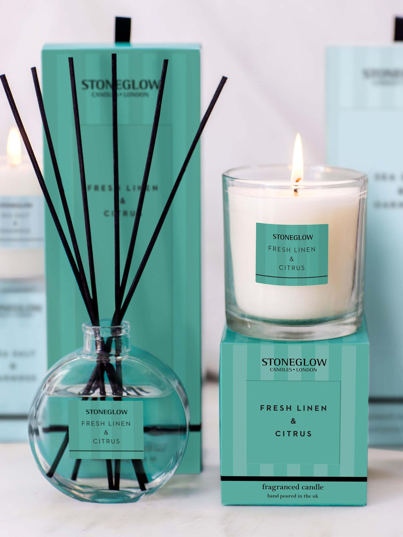 Stoneglow Linen & Citrus reed diffuser 120ml (British brand)