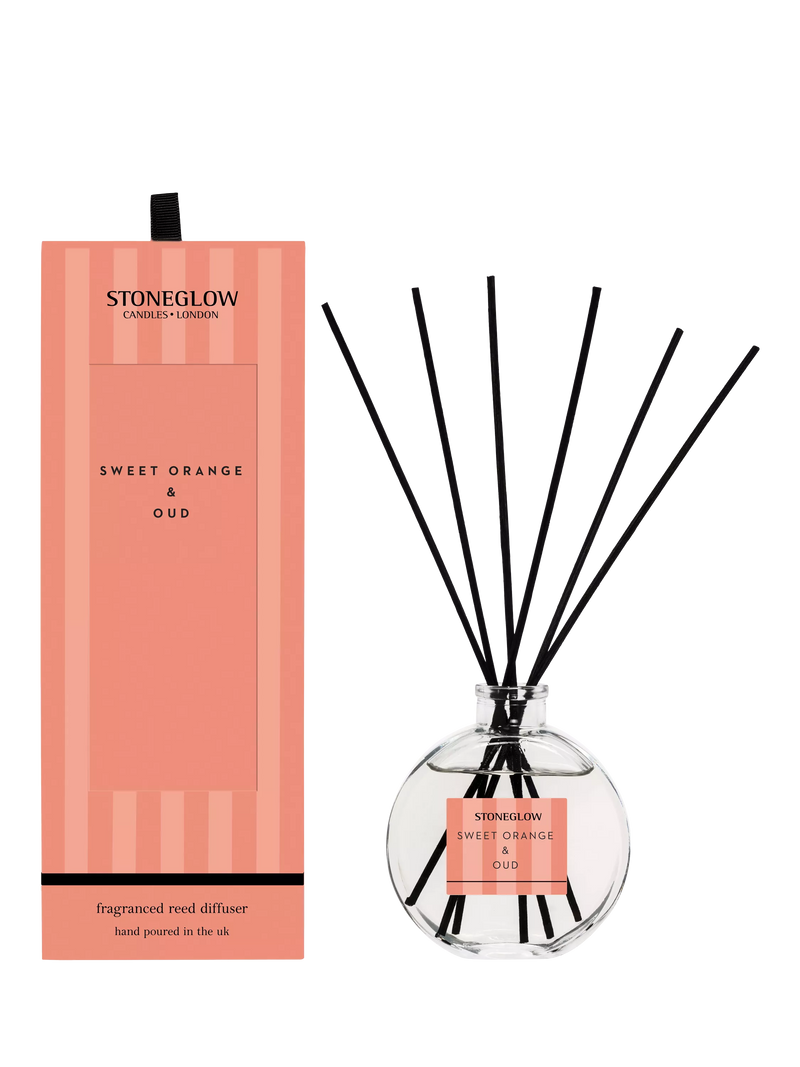 Stoneglow Orange & Oud reed diffuser 120ml - British product