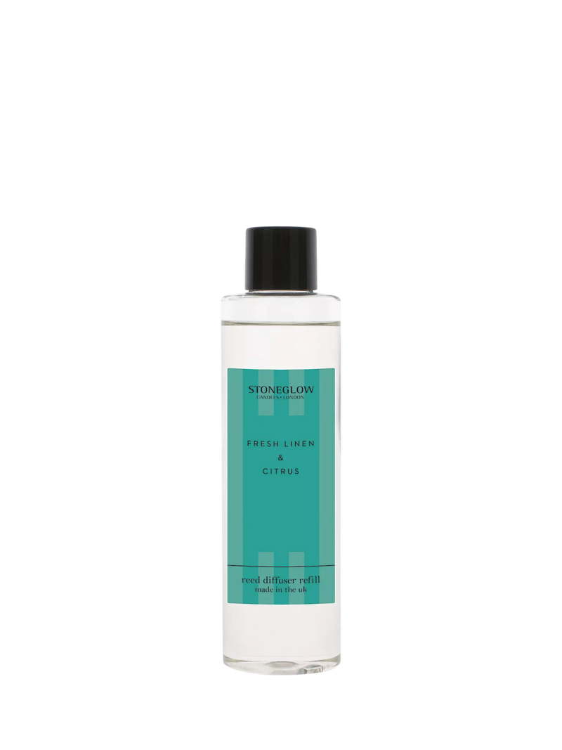 Stoneglow linen and citrus diffuser refill 210ml (British brand)