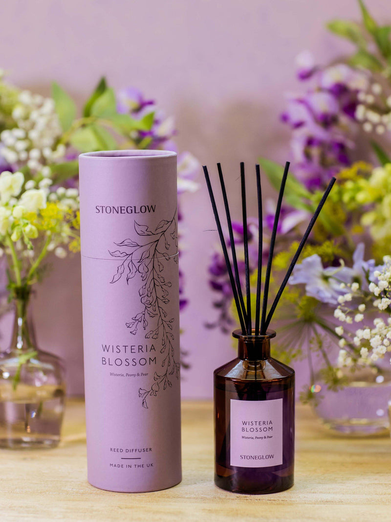 Stoneglow Wisteria Bloom reed diffuser 160ml, UK version