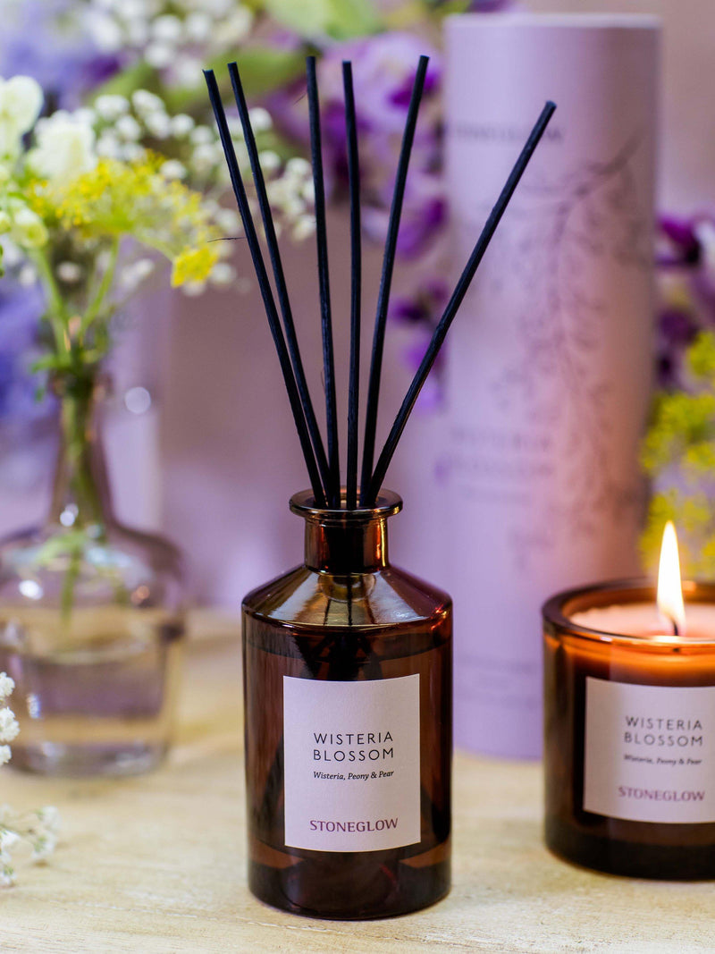 Stoneglow Wisteria Bloom reed diffuser 160ml, UK version