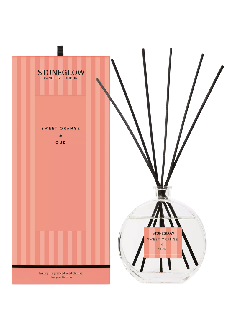 Stoneglow Orange & Oud reed diffuser 460ml - British product