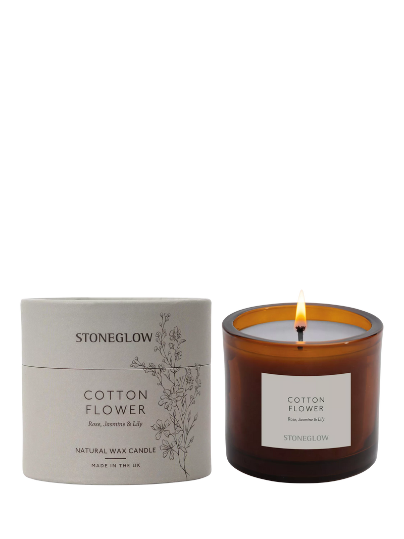 Stoneglow Cotton Flower scented candle 210g - British product