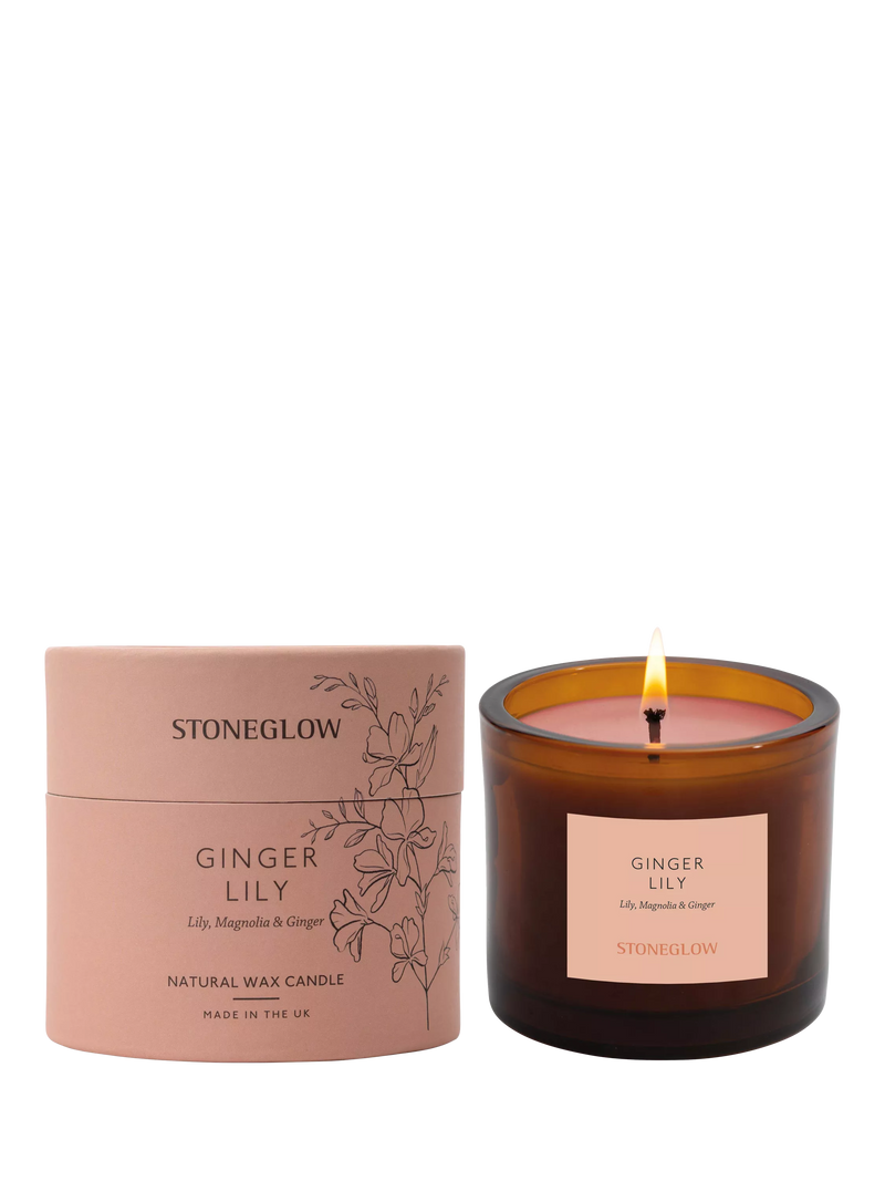 Stoneglow Ginger Lily scented candle 210g - British product
