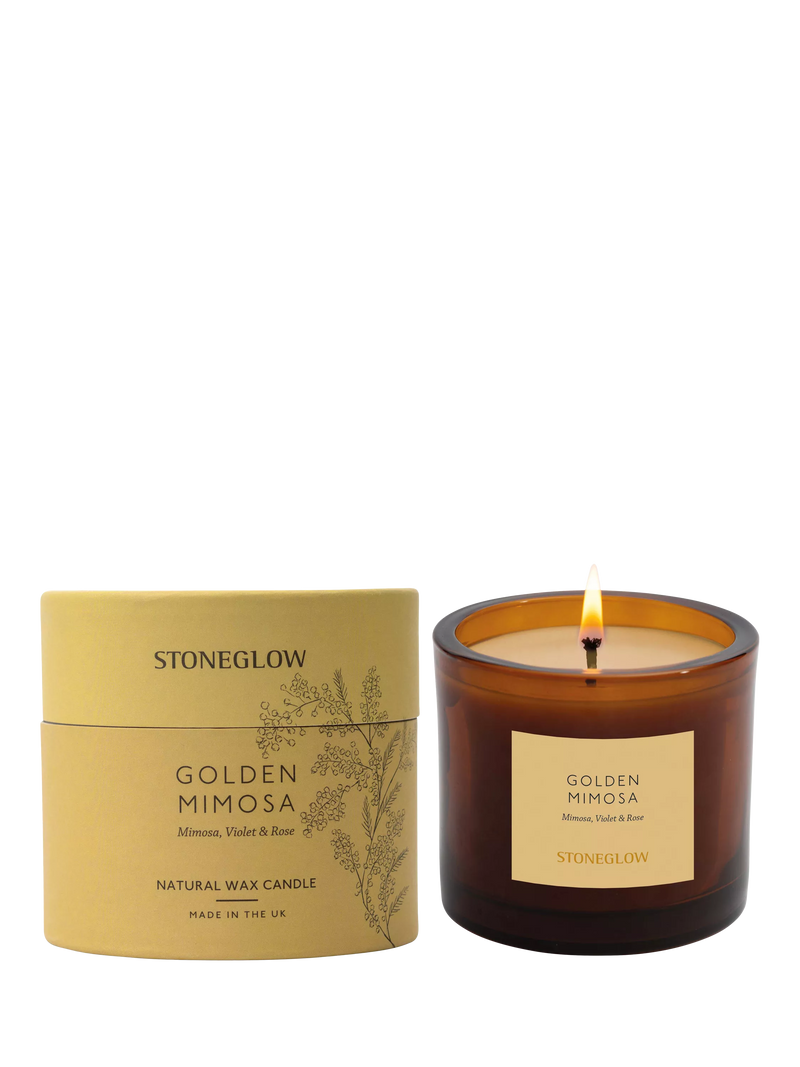 Stoneglow Golden Mimosa scented candle 210g - British product