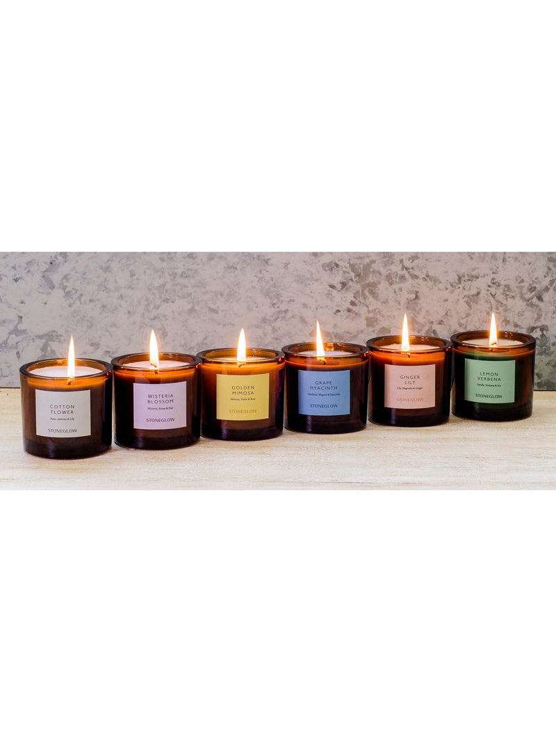 Stoneglow Grape Hyacinth scented candle 210g, imported from the UK