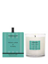 John Lewis Stoneglow Linen & Citrus Scented Candle, 200g- Buy online at McGrocer