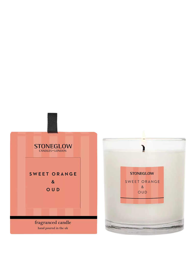 Stoneglow sweet orange oud scented candle 200g (British brand)