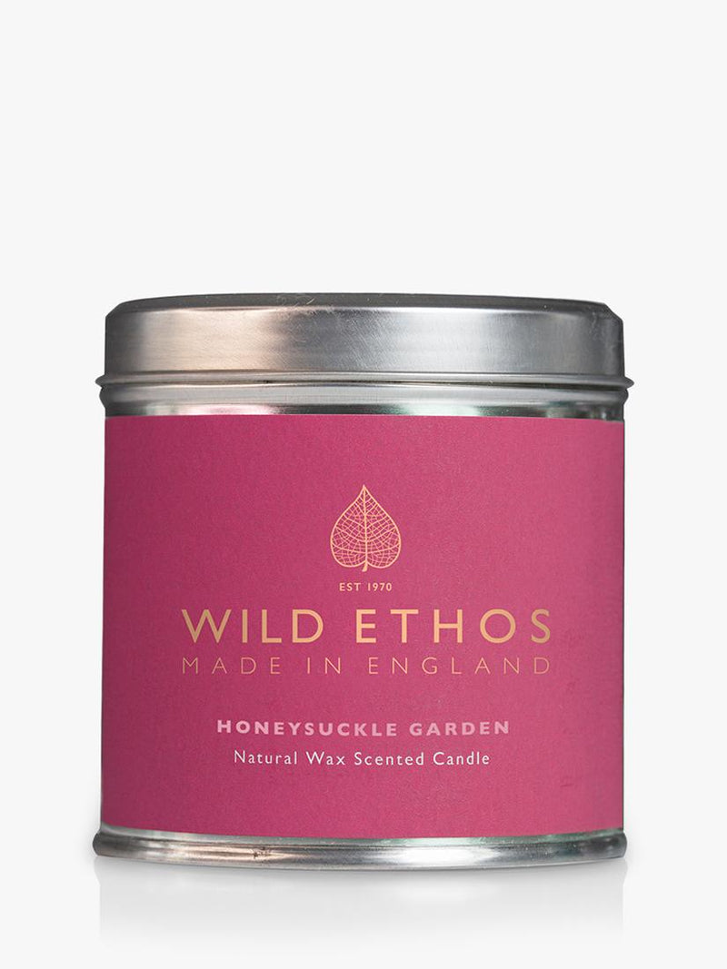 Natural Wax Scented Tin Candle with Honeysuckle Garden Scent 240G